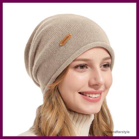 Merino Wool Slouchy Beanie Unisex Warm Winter Hat Cozy Chic Minimal main image 7
